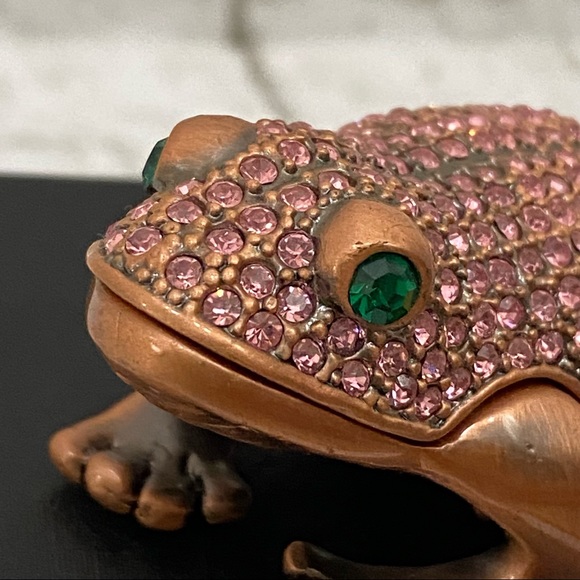 NWT Alexander Kalifano Jeweled Frog Trinket Box - Picture 8 of 9